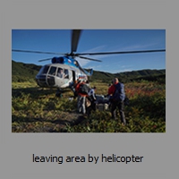leaving area by helicopter